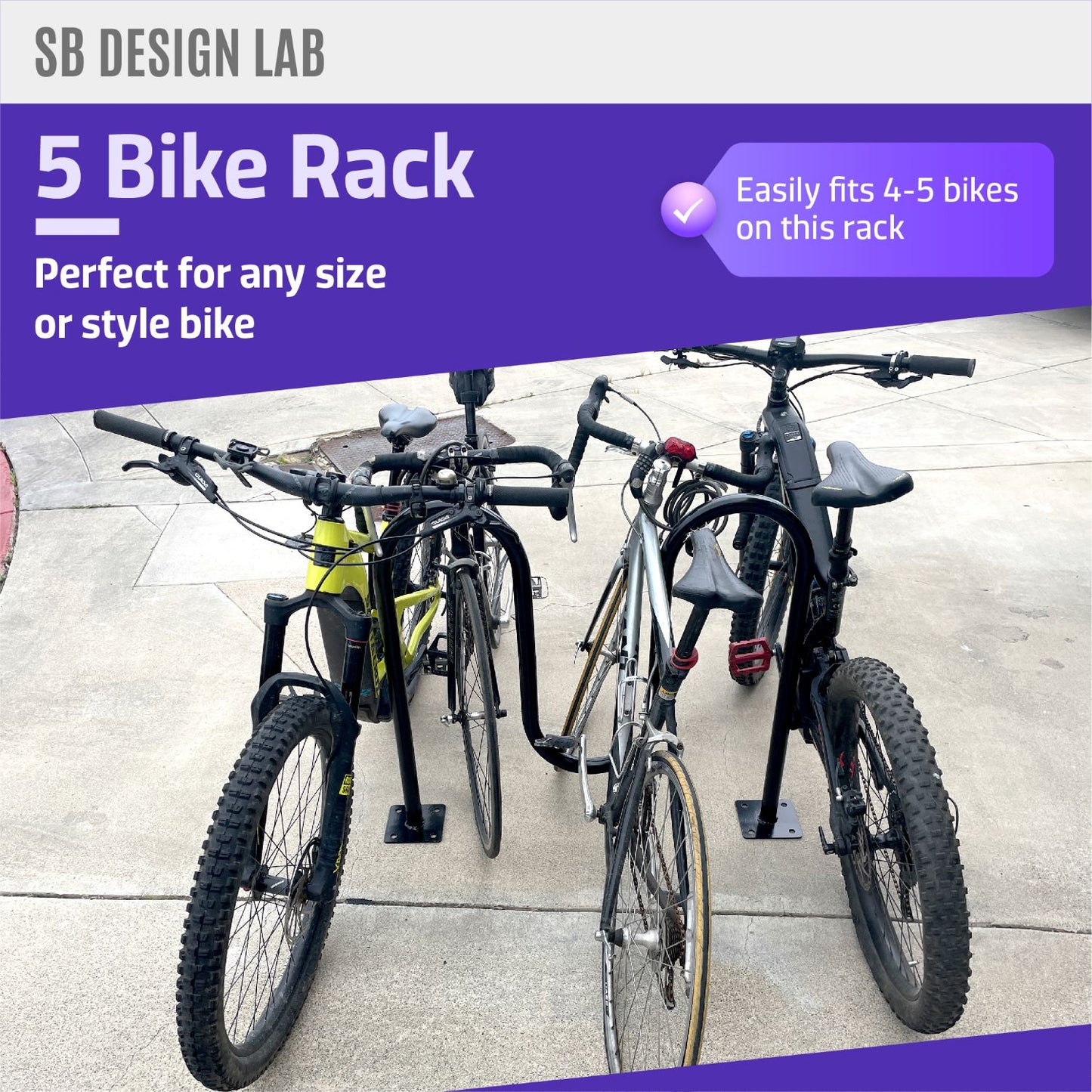 5 capacity bike rack