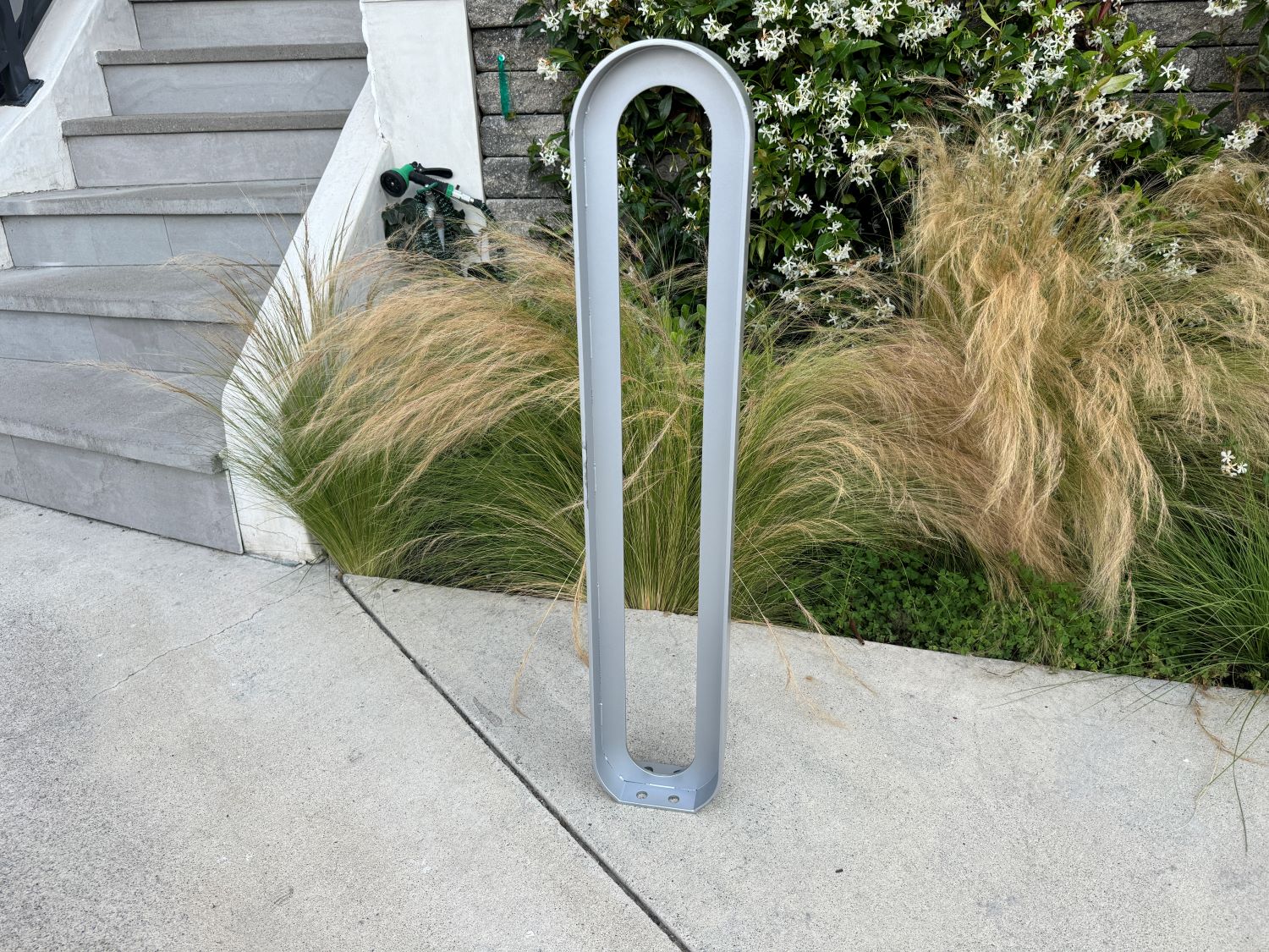modern oval bike rack