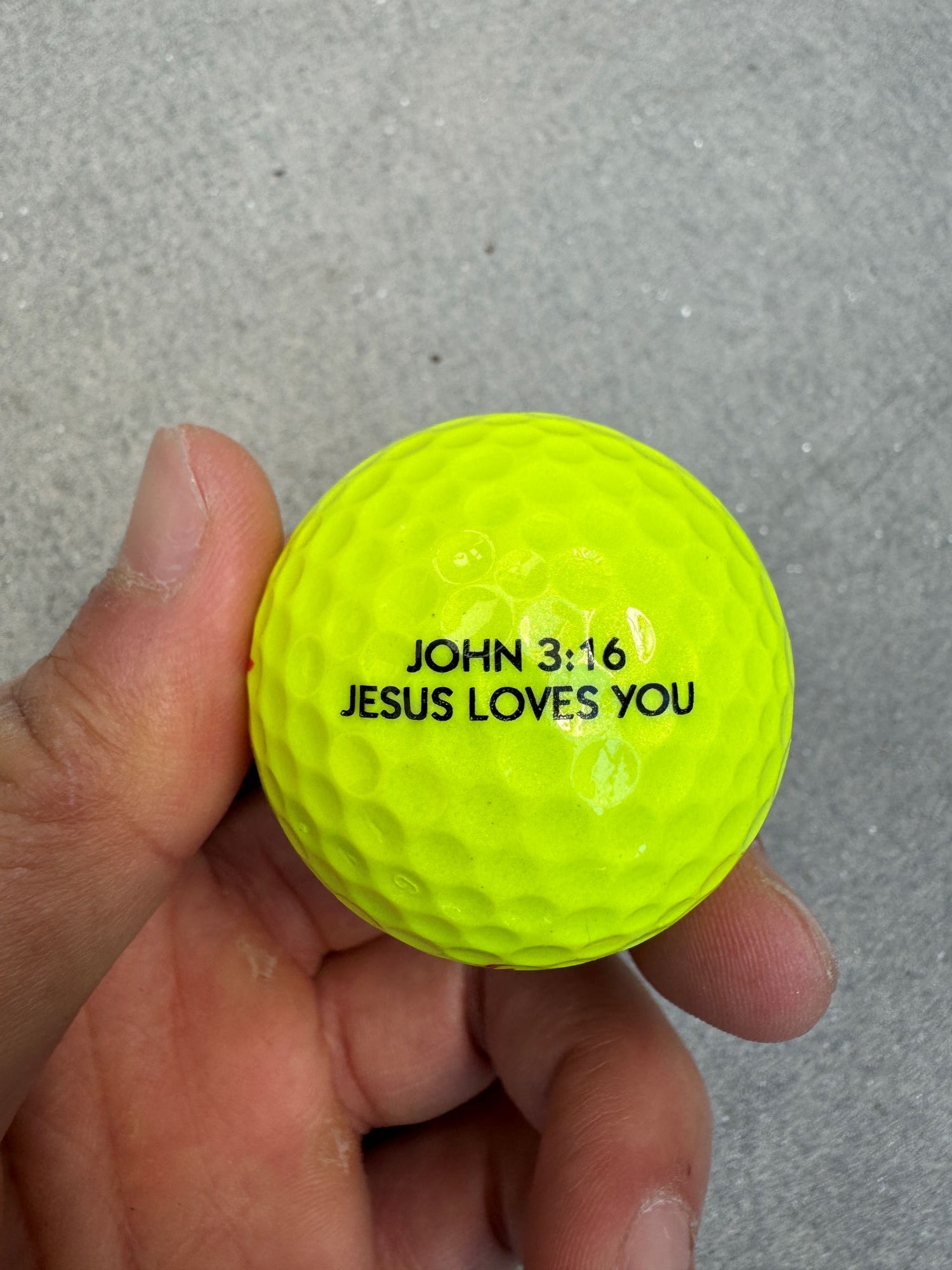 low spin golf balls - with bible verse