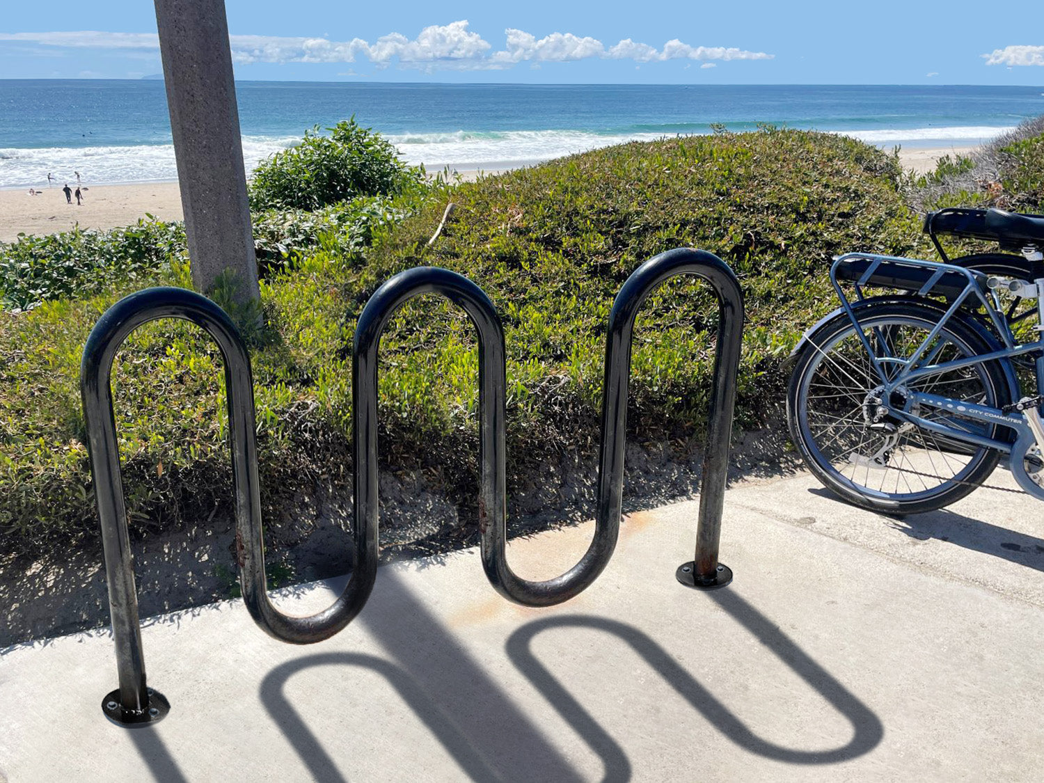 Commercial Wave Bike Rack - 5-Loop, 7-Bike Capacity – sbdesignlab