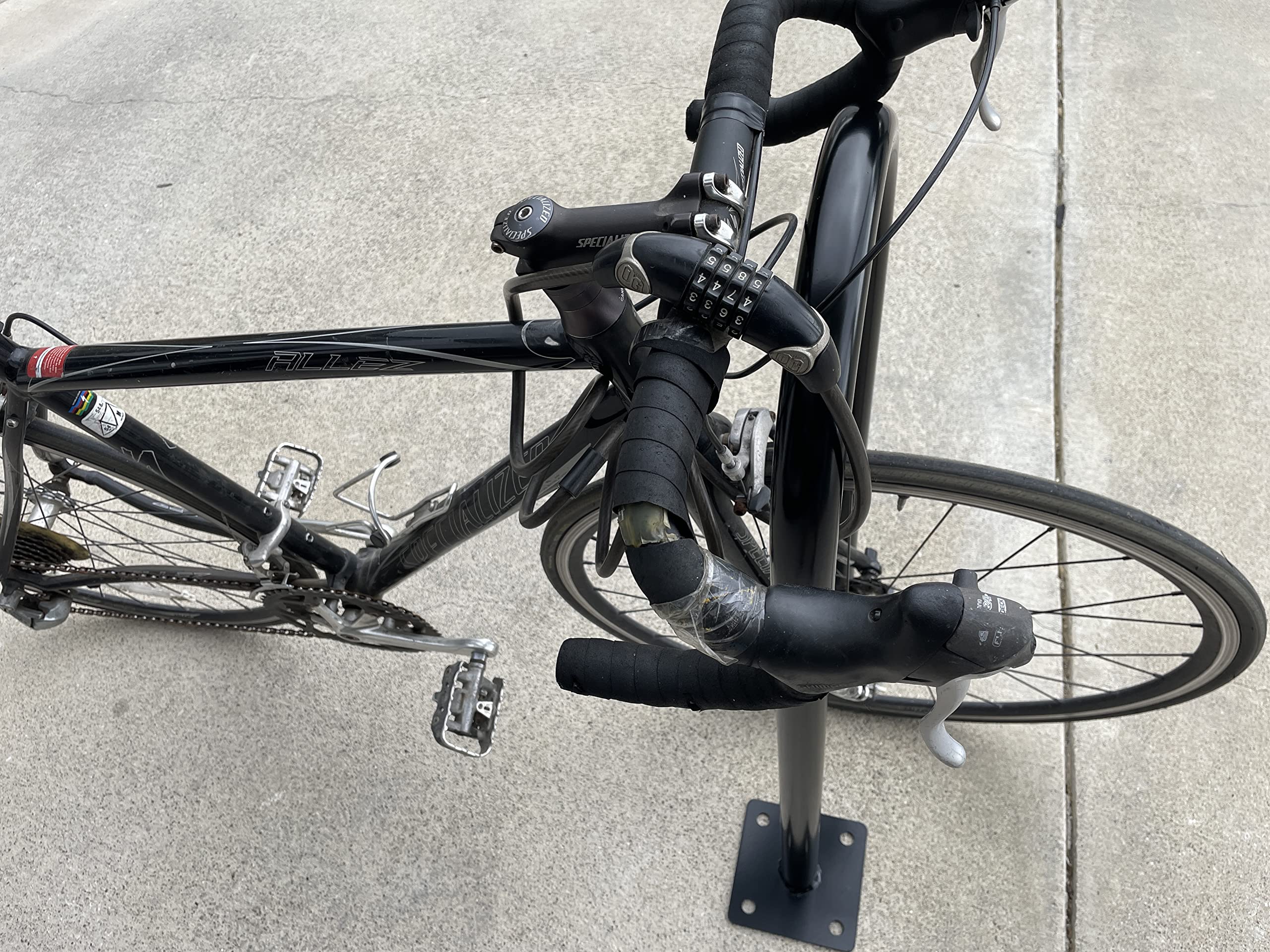 Commercial Wave Bike Racks - In Ground, Dual Loop (3 Bike Capacity ...