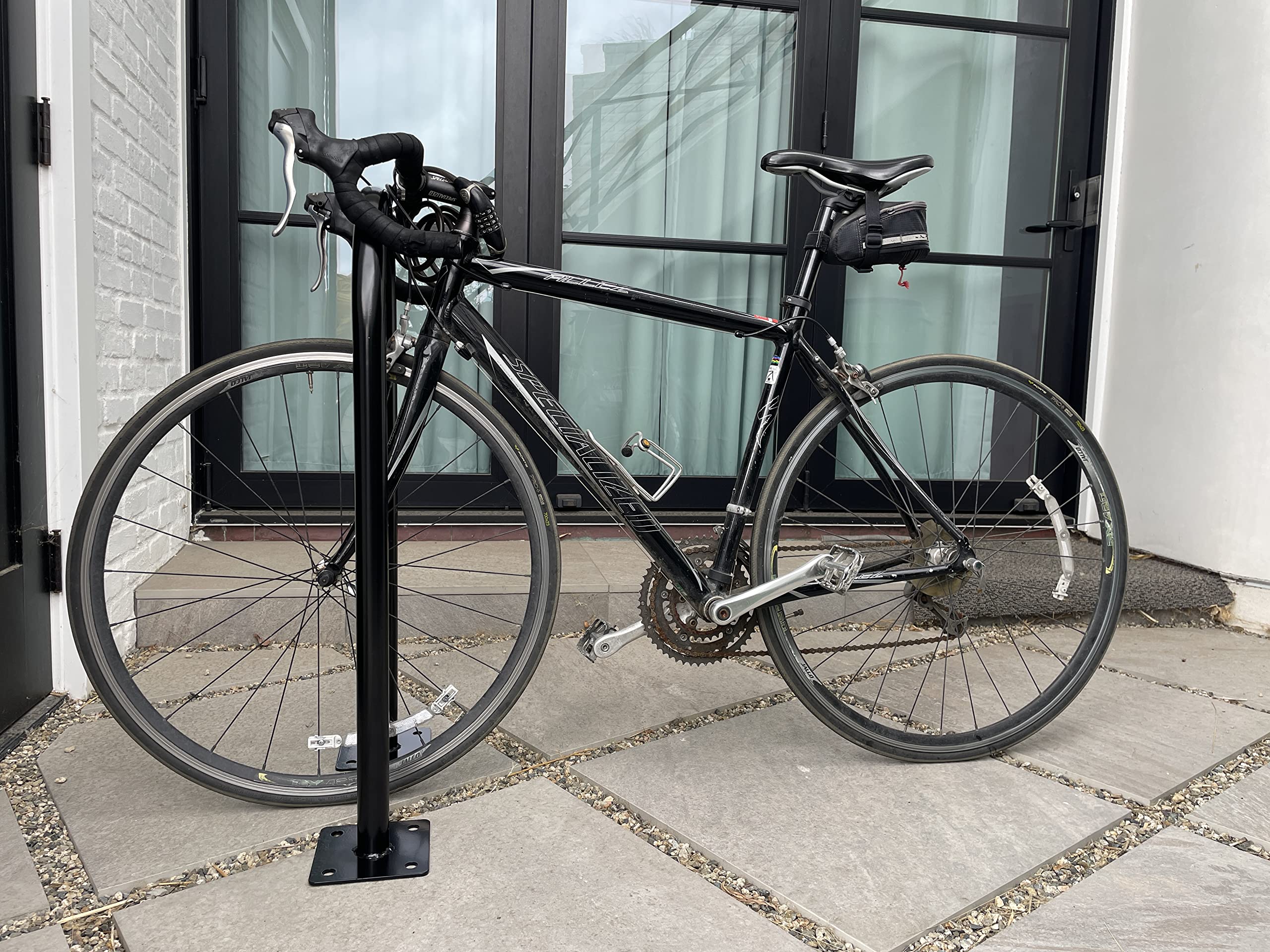 Commercial Wave Bike Racks - In Ground, Dual Loop (3 Bike Capacity ...