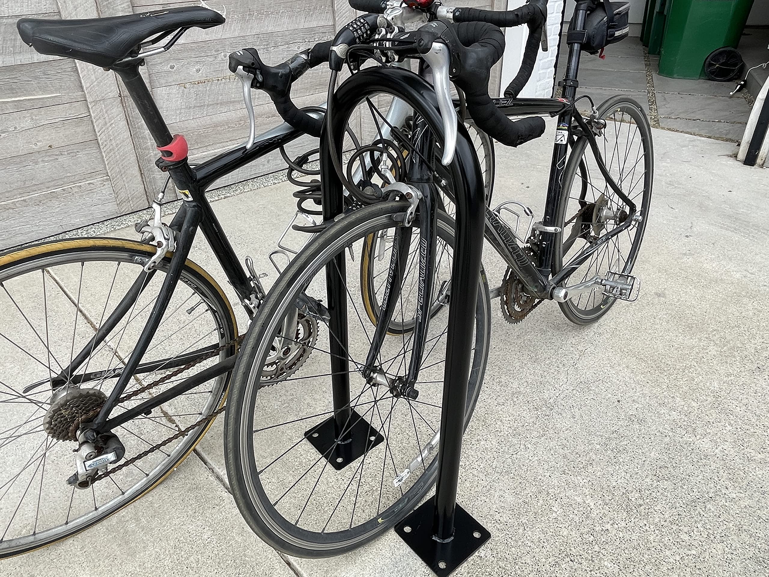 Commercial Wave Bike Racks - In Ground, Dual Loop (3 Bike Capacity ...