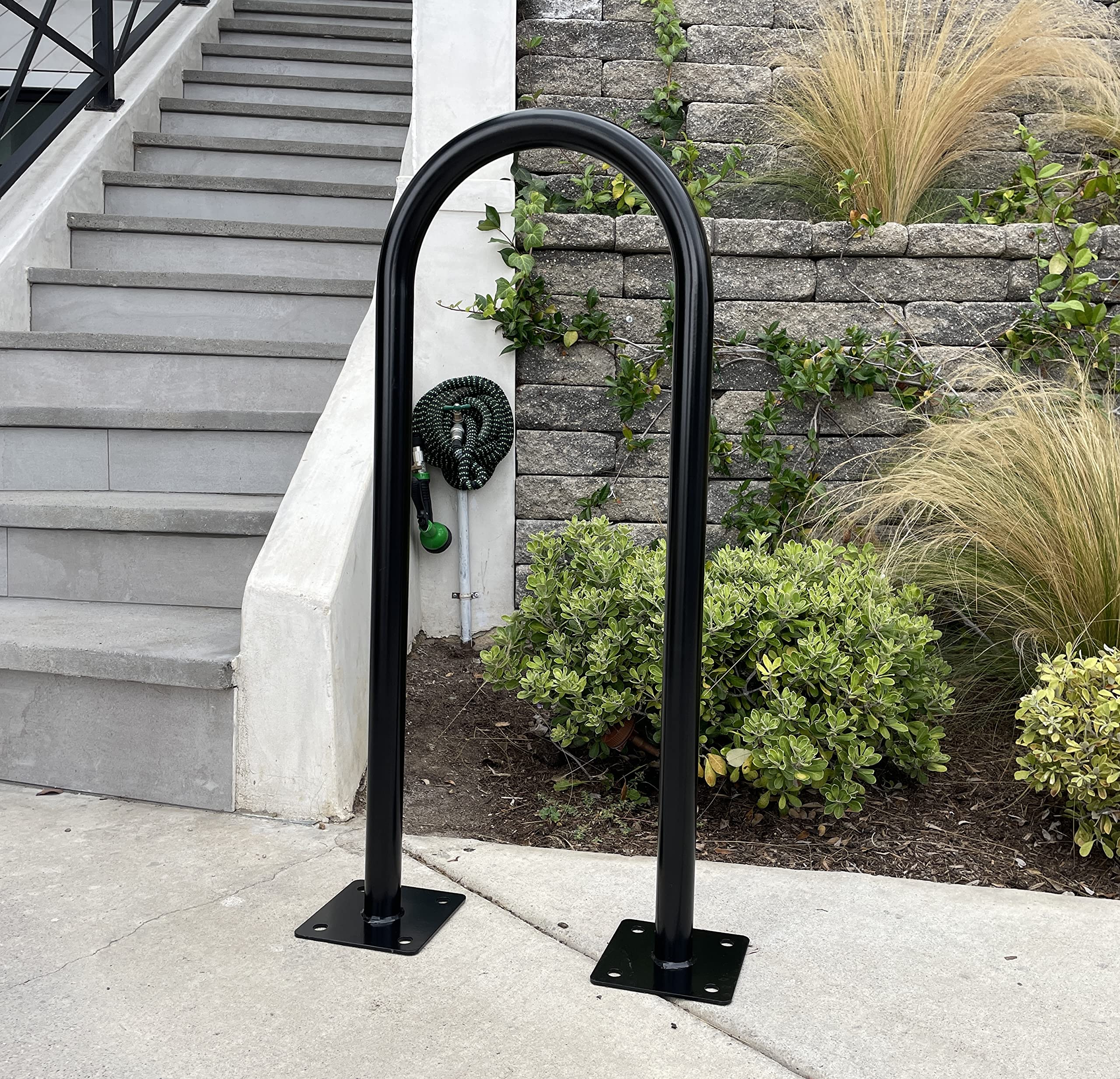 Commercial Wave Bike Racks - In Ground, Dual Loop (3 Bike Capacity ...