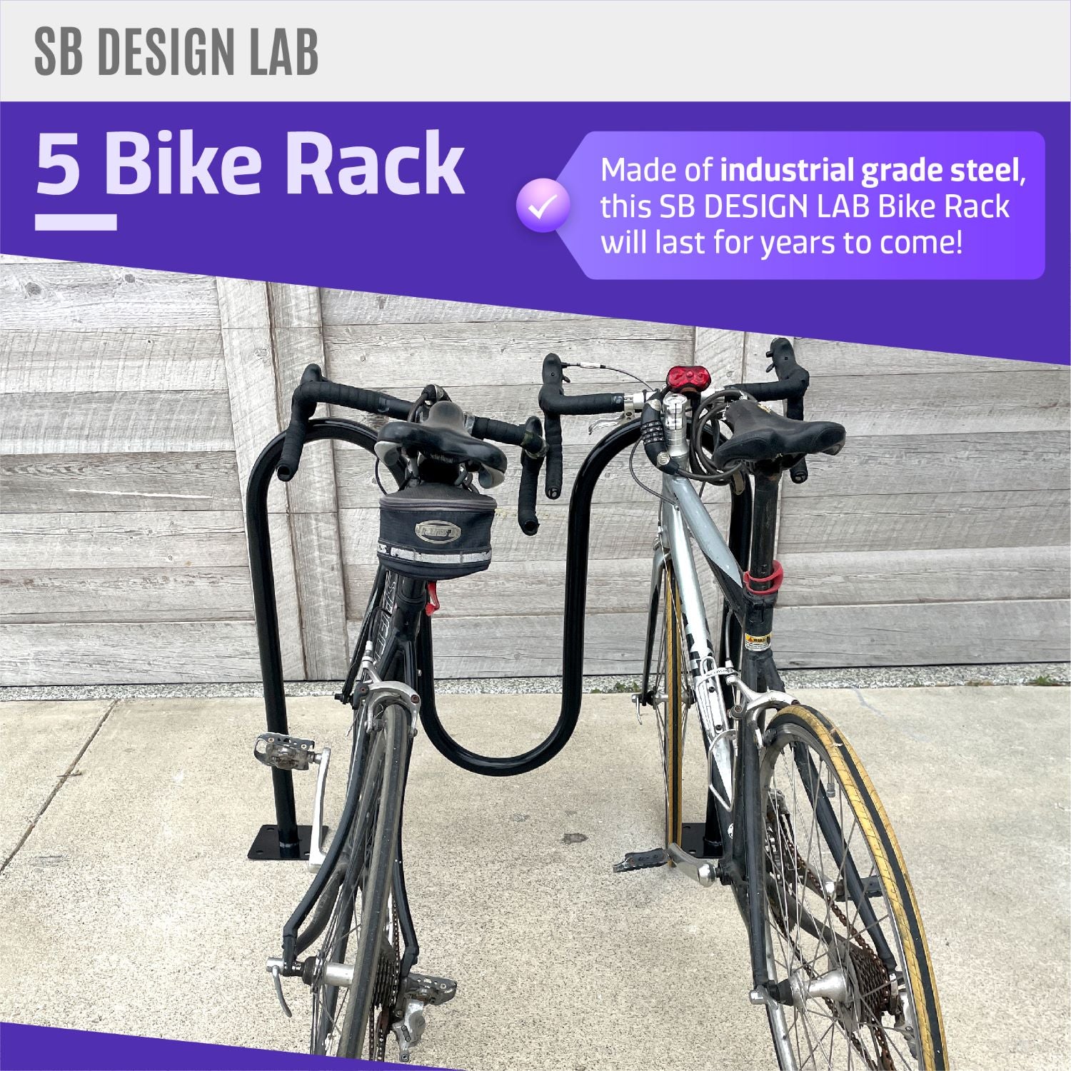 Loop Type Bike Rack Commercial Wave Bike Racks - Dual Loop - In Ground Installation ...
