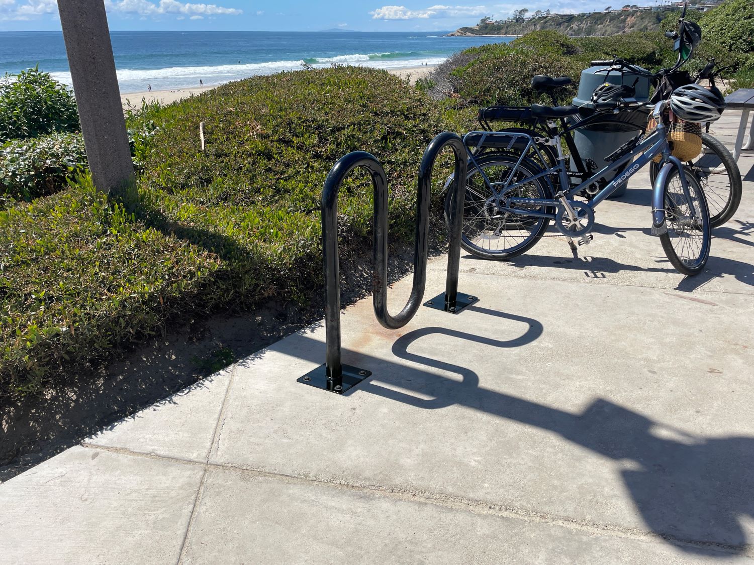 Commercial Wave Bike Racks - Dual Loop - In Ground Installation ...